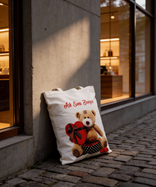 Ayıcık Baskı Tote Çanta - Görsel 2