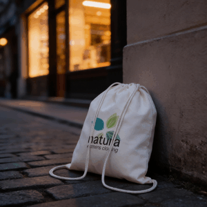 Natura Beyaz Logo İpli Çanta