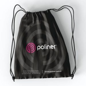 Baskılı Siyah İpli Çanta