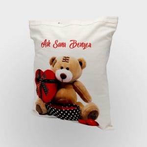 Ayıcık Baskı Tote Çanta