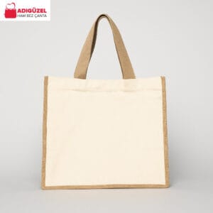 Beyaz Detay Jüt Çanta