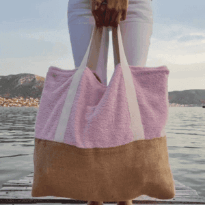 Çift Renk Havlu Çanta