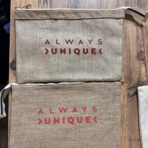 Jüt Baskılı Makyaj Çantası